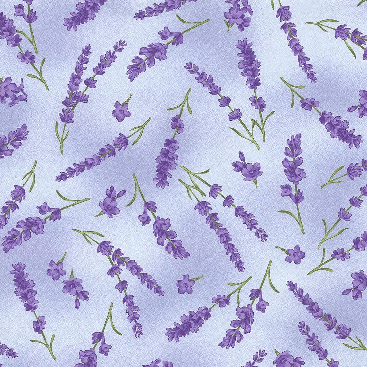 Lavender Bliss Stalks Allover Purple