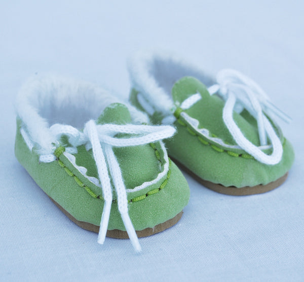 18" Doll Suede Mocasin Slippers